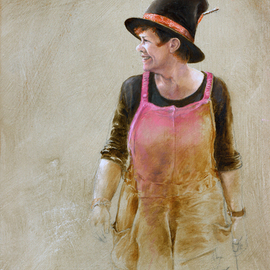 Ivo Winnubst: 'Henske Carnivale', 2010 Oil Painting, People. Artist Description:  Art, carnivale, portrait, realistic, human, oil, panel, new, woman   ...