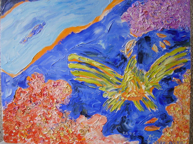 Agnieszka Praxmayer  'Toxic Fish', created in 2008, Original Pastel Oil.