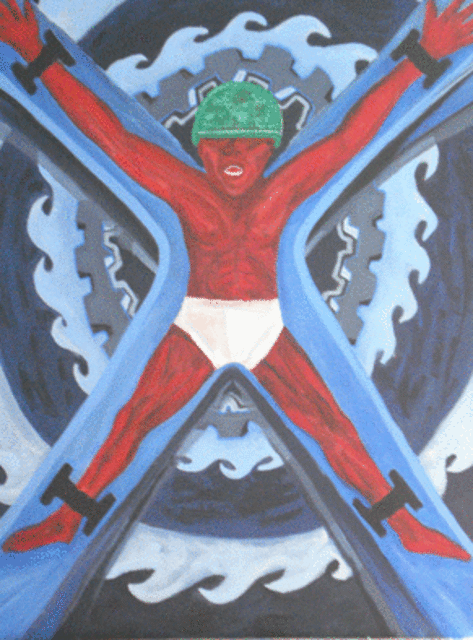 Rene Aguirre  'Prisoner', created in 2009, Original Painting Acrylic.
