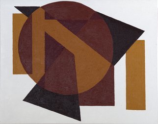 Anders Hingel: 'Geometric abstract in brown', 2015 Giclee, Abstract.  Acrylic paint, gesso on canvasIt is printed on Canson Infinity Rag, 100 cotton museum grade white Fine Art paper or similar by ARKA Laboratoire, Parisyellow, brown, abstract...