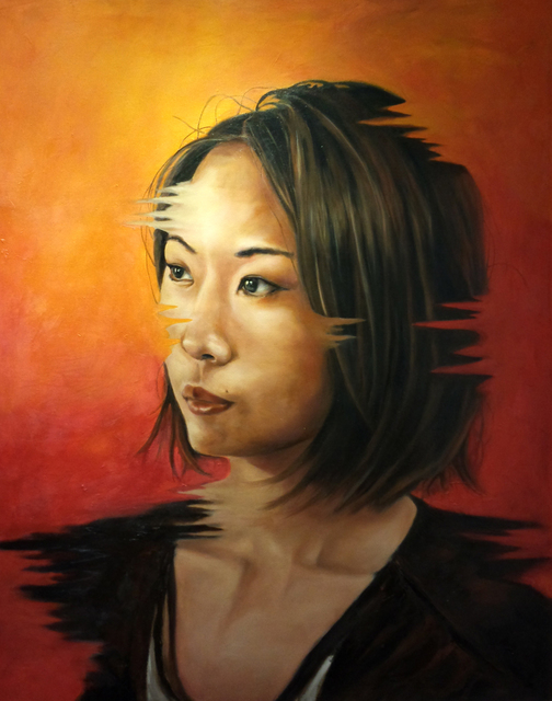 Wong Pun Kin  'Portrait Of Chinese Woman', created in 2013, Original Painting Oil.