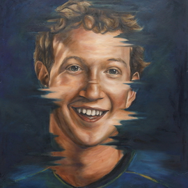 Wong Pun Kin: 'Portrait of Mark Zuckerburk', 2013 Oil Painting, Famous People. Artist Description:    Portrait of Mark Zuckerburk , oil painting,       ...