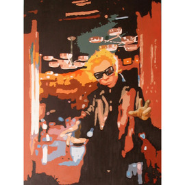 Ajit Deswandikar: 'fashion destination', 2007 Oil Painting, Abstract Figurative. 