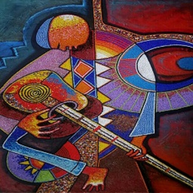 Akeem Agbelekale  'Guitarist', created in 2020, Original Painting Other.
