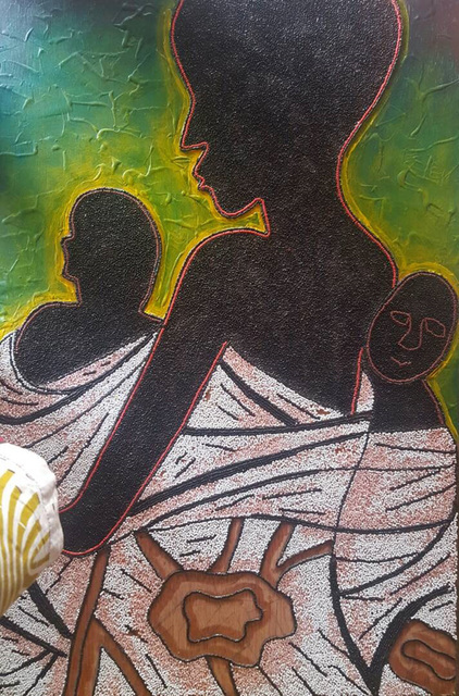 Akeem Agbelekale  'Twin Mother', created in 2020, Original Painting Other.
