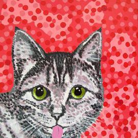 Alan Hogan: 'Finnish Cat', 2008 Acrylic Painting, Animals. Artist Description: Sized at 70cm x 50cm, this painting is signed by the artist and protected by a gloss varnish. ...