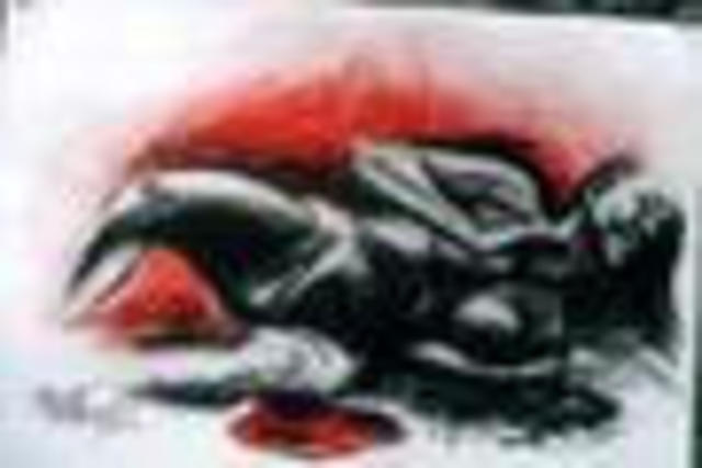 Albert Ashok  ' Fallen Woman', created in 2003, Original Drawing Charcoal.