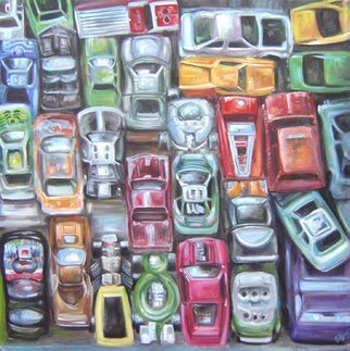 Alejandra Coirini: 'Estacionamiento VIP', 2007 Acrylic Painting, Ecological.  Is an awareness of the no space in the city ...