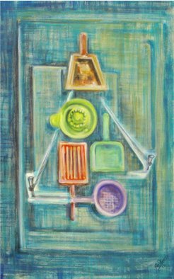Alejandra Coirini: 'Piramide Social', 2005 Acrylic Painting, Psychology.  This art work is made from an art object made by me with basic elements of everyday. ...