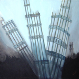 Alejandra Coirini: 'Tragedia y Dolor', 2003 Acrylic Painting, World Conflict. Artist Description:  Is based in the rubble of the Twin Towers on the September 11st.  ...