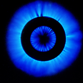 Martin Elso Konig Artwork ELECTRO IV  Metallic cylinder ,Electric field I, Gaseous media I, 2012 Color Photograph, Science