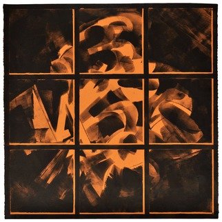 Alexey Klimov: 'FIGURING IN ORANGE', 2014 Ink Painting, Abstract.   These two paintings on paper are closely related to one another, though I do not think of them as a 