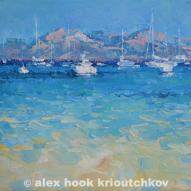 Alex Hook Krioutchkov Artwork Formentor, 2015 Oil Painting, Seascape