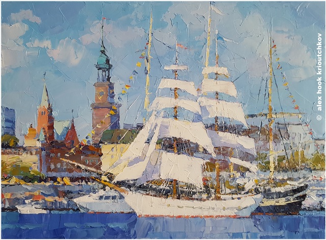 Alex Hook Krioutchkov  'Hamburg Xii', created in 2019, Original Painting Oil.