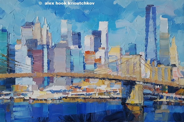 Artist Alex Hook Krioutchkov. 'New York V' Artwork Image, Created in 2019, Original Painting Oil. #art #artist