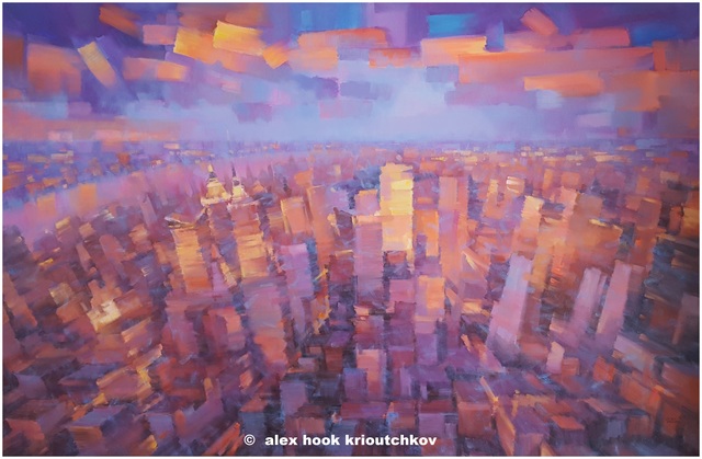 Alex Hook Krioutchkov  'New York Xxiv', created in 2021, Original Painting Oil.