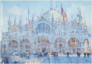 Alex Hook Krioutchkov: 'venice xx', 2021 Oil Painting, Architecture. Painting.  Oil on canvas. 70x50x4cm.  One of a kind.  Signed.  Painted borders.  No frame is required.  This work will ship flat in a sturdy, well- protected cardboard box. ...