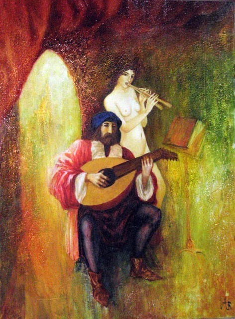 Artist Alexandr Ivanov. 'Melodia' Artwork Image, Created in 2010, Original Painting Oil. #art #artist