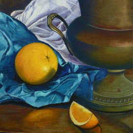 Orange on Blue By Alex Mirrington