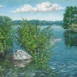 lake 61 5x92 5cm By Alexander Bezrodnykh