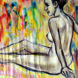 Nude Model Sitting By Alex Solodov