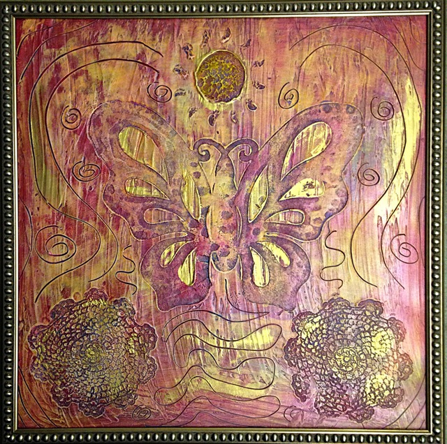 Alfredo Garcia  'Monarch Butterfly By Alfredo Garcia', created in 2014, Original Mixed Media.
