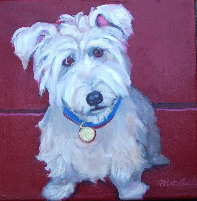 Artist Alice Murdoch. 'Dog Portrait' Artwork Image, Created in 2005, Original Painting Oil. #art #artist