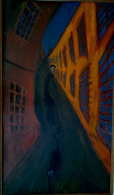 Artist Alina Suleimen. 'Stroll Of Joyce' Artwork Image, Created in 1995, Original Painting Oil. #art #artist