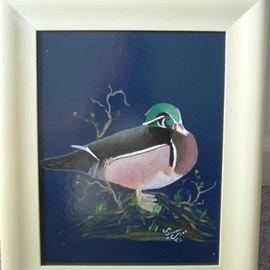 Al Johannessen: 'Wood Duck', 2010 Oil Painting, Birds. Artist Description:  Close up of Wood Duck ...