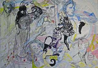 Alkistis Wechsler: 'Franck in wonderland Nr 1', 2016 Oil Painting, Fantasy.  oil painting etc mixed media on canvas....