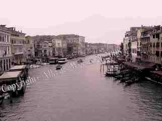 Alkistis Wechsler: 'Grand Canal from Rialto Bridge Venice', 2008 Other Photography, Scenic. Artist Description:  In Oct 2007 from Rialto Bridge il Canale Grande, transformed in this silver pink tone that gives it the fleurof an old card- postale.The print is for sale  ...