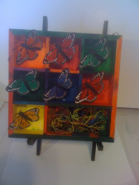 Artist Allan Cohen. 'Butterflies In Motion' Artwork Image, Created in 2011, Original Collage. #art #artist