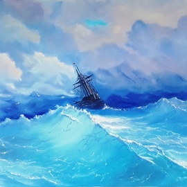 Old sailboat  By Alla Alevtina Volkova