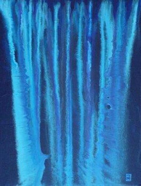 Artist Harry Bayley. 'Colour Bleed Neon Sweep' Artwork Image, Created in 2003, Original Painting Acrylic. #art #artist