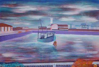 Harry Bayley: 'Coming To Dock', 1999 Illustration, Seascape. Painted in acrylics on watercolour paper. Taken from my home town harbour Arbroath, Scotland. ...