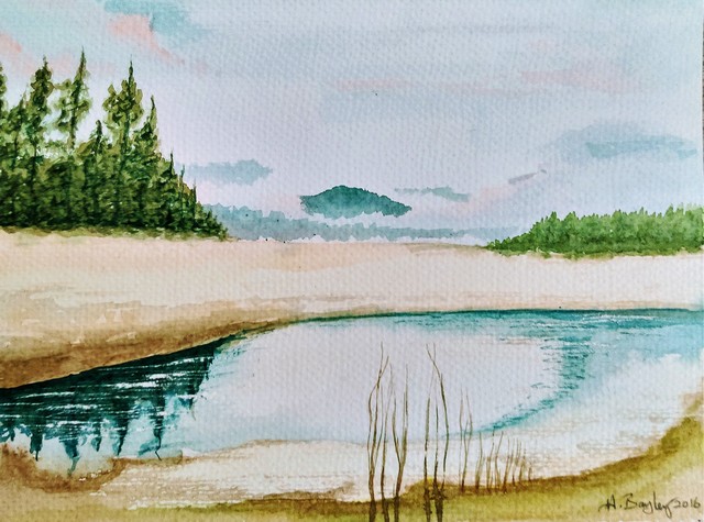 Harry Bayley  'Laggan Beach', created in 2017, Original Painting Acrylic.