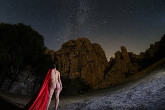 Alp Basol: 'nymph under the stars', 2018 Color Photograph, Nudes. Print on high- quality photography paper...