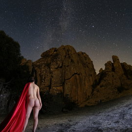 Alp Basol: 'nymph under the stars', 2018 Color Photograph, Nudes. Artist Description: Print on high- quality photography paper...