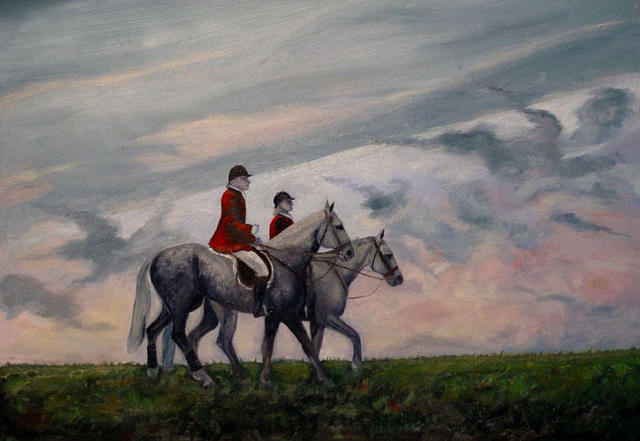 Artist Eleanor Hartwell. 'Greys' Artwork Image, Created in 2003, Original Watercolor. #art #artist