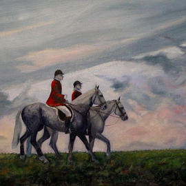 Eleanor Hartwell: 'Greys', 2003 Oil Painting, Animals. 