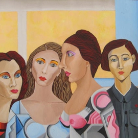 Sergio Roffe: 'SHANGAI LADIES', 2008 Acrylic Painting, Figurative. Artist Description:           FIGURATIVE               ...