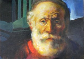 Nane Tumanian: 'Tribute to Rembrand', 2013 Oil Painting, Representational.  an old man's portrait by Rembrandt in my interpretation    ...