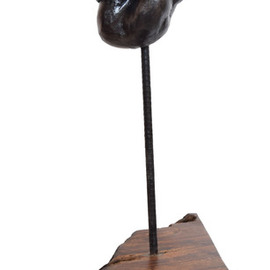 Ana Paula Luna: 'tangeled', 2021 Ceramic Sculpture, People. Artist Description: Black ceramic charachter hanging in the top tageled within himself...
