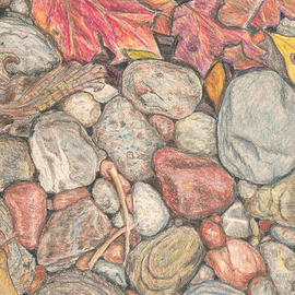 Andree Lisette Herz: 'riverrocks', 2003 Other Drawing, nature. 