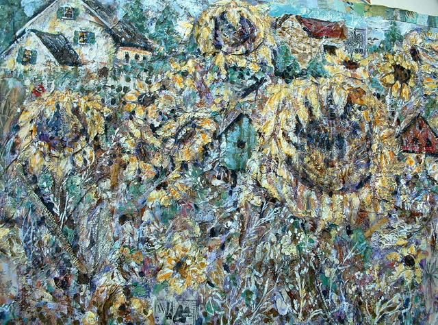 Artist Andree Lisette Herz. 'Sunflower' Artwork Image, Created in 2003, Original Assemblage. #art #artist