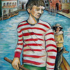 Angela Thomson: 'Septembers  Voyage', 2009 Acrylic Painting, Figurative. Artist Description:  This is an original painting on masonite. It is unframed for the moment. It will be a part of an art show I am going to have in 2010. It is the first of a series of approx 10 painting I hope to have by then. ...