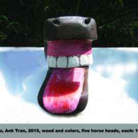 Anh Tran Artwork True Smiles, 2015 Wood Sculpture, Humor