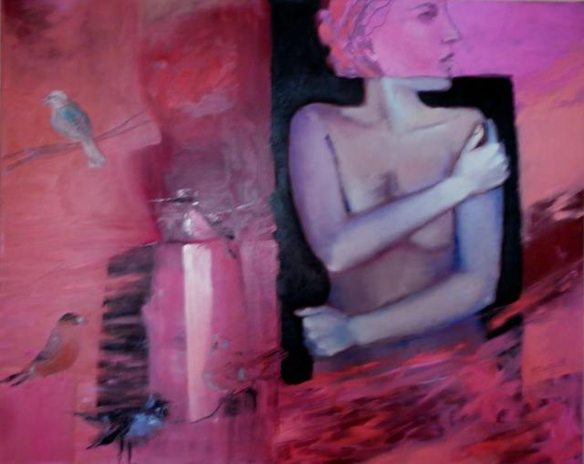 Anna Zygmunt   'Nude With Birds   2012', created in 2012, Original Painting Oil.