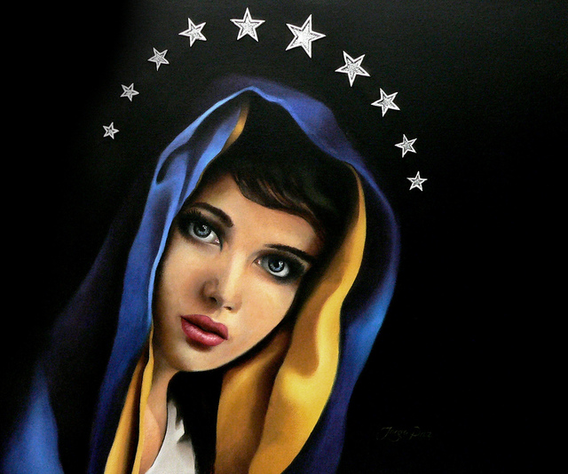 Artist Jorge Paz. 'Maria I' Artwork Image, Created in 2018, Original Painting Oil. #art #artist