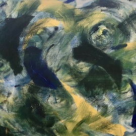 Andrea Mulcahy: 'primordial pool', 2019 Acrylic Painting, Abstract. Artist Description: Abstract art...